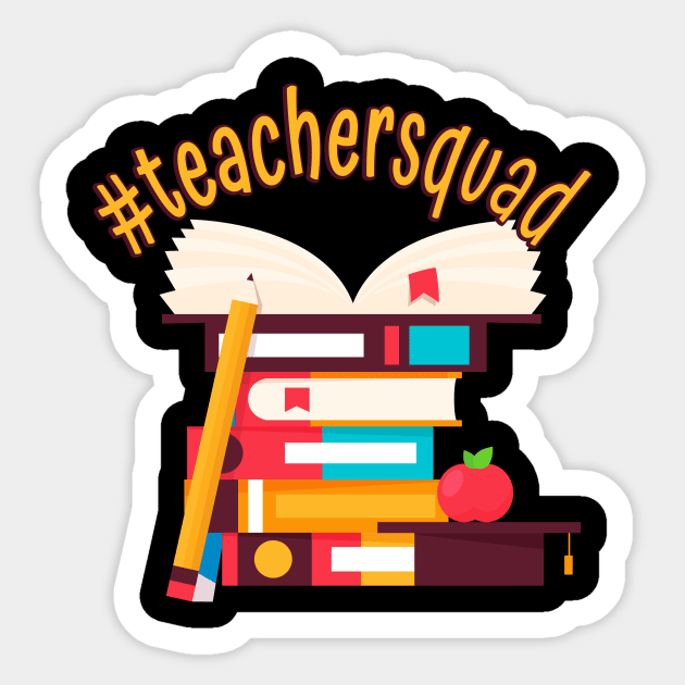 Teacher Books Teachersquad School Education Sticker by Foxxy Merch